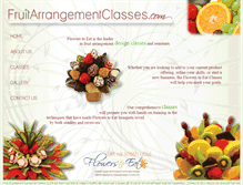 Tablet Screenshot of fruitarrangementclasses.com